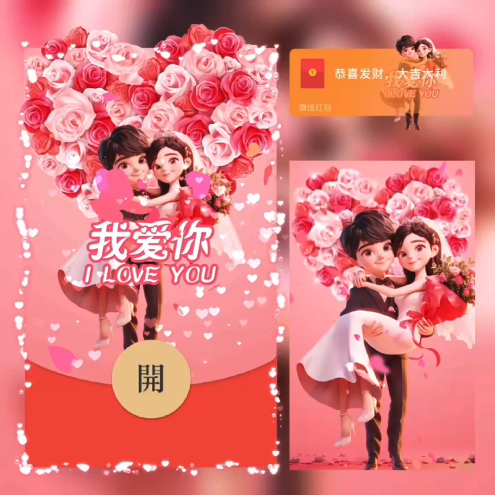 【红包封面】我爱你/新版动态